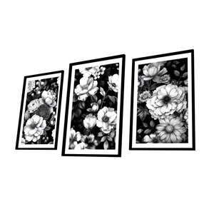 Floral Noir Triptych