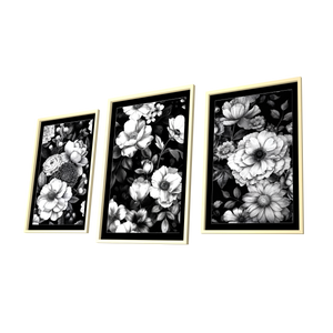 Floral Noir Triptych