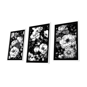 Floral Noir Triptych