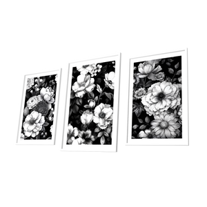 Floral Noir Triptych