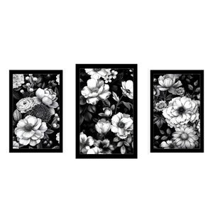 Floral Noir Triptych